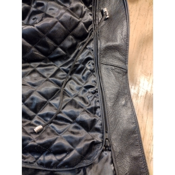 Croft & Barrow Woman black leather toggle coat with removable faux fur t… - Picture 16 of 16